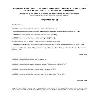 IDCC 16 Avenant n 65 ffd transport ...