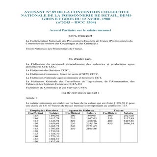 IDCC 1504 Avenant n 89 grille des s...