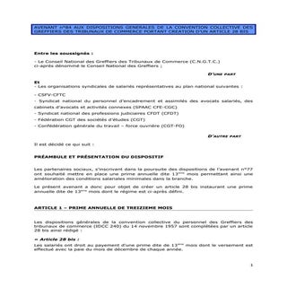 IDCC 240 Avenant prime annuelle 