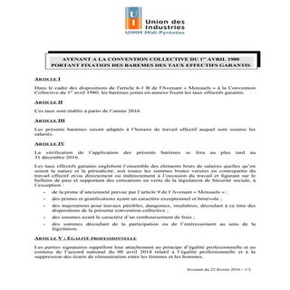 IDCC 1059 avenant du 22 février 201...