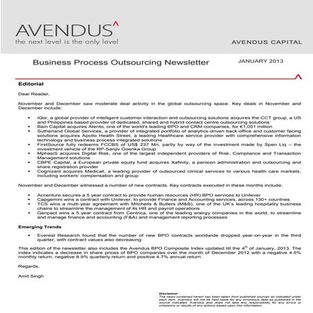 Avendus outsourcing newsletter_jan_2013