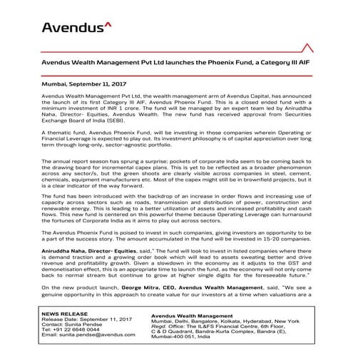 Avendus structured credit_fund_final-v2 | PDF