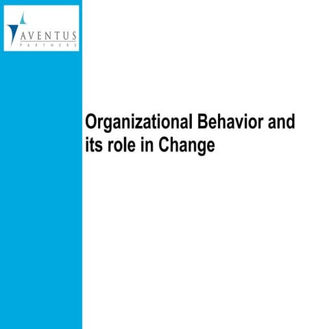 Aventus Partners on Organisation Behavior and Change