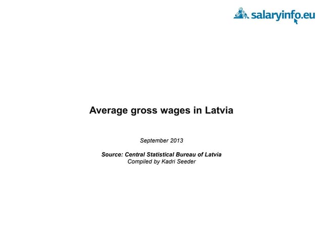Average Gross Wages In Latvia Ppt Average Gross Wages In Latvia Ppt
