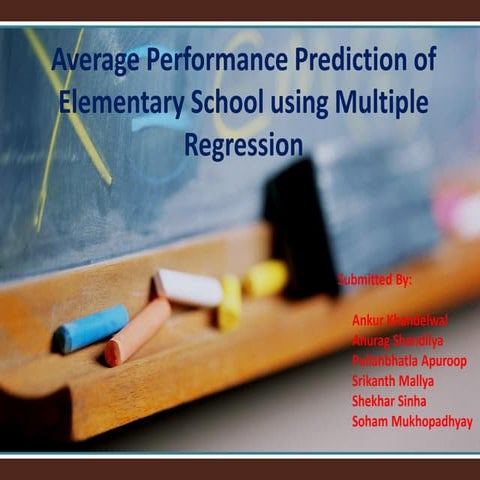 Average performance prediction of elementary school using multiple regression