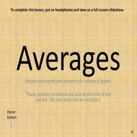 Averages