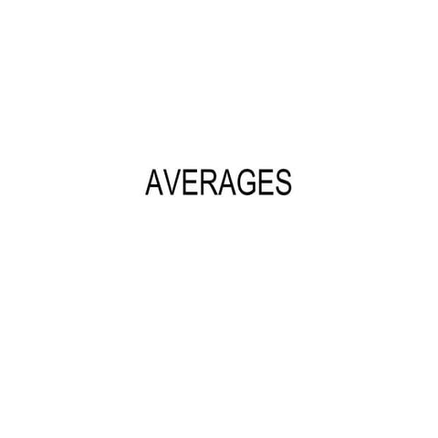 Averages | PPT