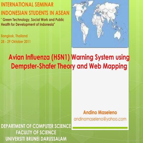 Avian Influenza (H5N1) Warning System Using Dempster-Shafer Theory and Web Mapping
