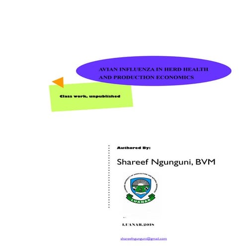 Avian influenza in herd health and production economics | PDF