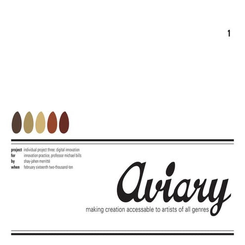 Aviary innovation project