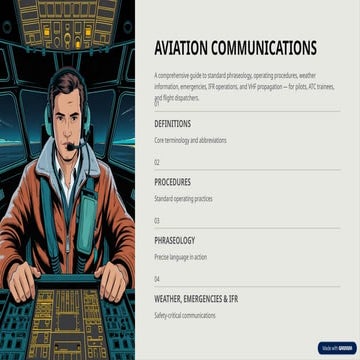 AIR TRAFFIC CONTROL COMMUNICATION POWERPOINT PRESENTION | PPT