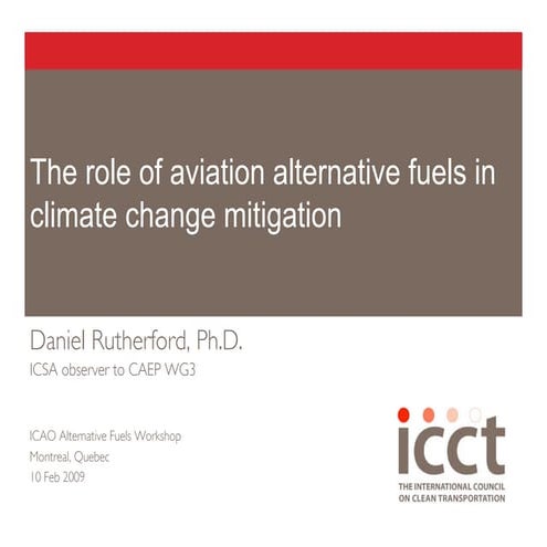 Aviation alternative fuels
