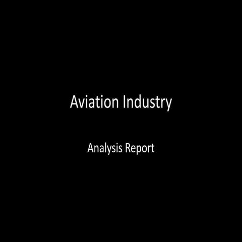 Aviation industry overview