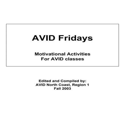 Avid Fridays