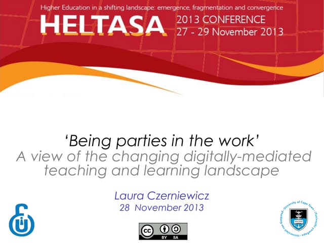 A view of the changing digitally mediated teaching and learning landscape cze...