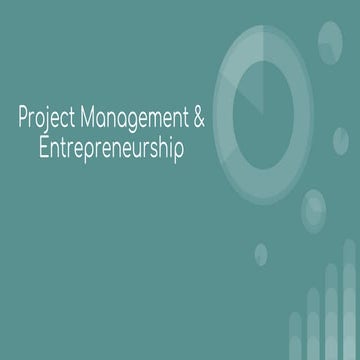 Management and Entrepreneurship