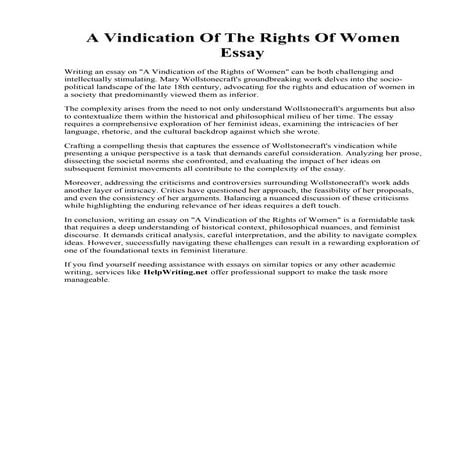 A Vindication of the Rights of Women Lesson Plans - Images | Picstank.com