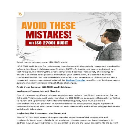 ISO 27001 audit mistakes to savoid in 2024.pdf