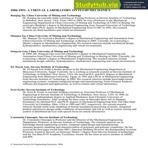 A Virtual Laboratory On Fluid Mechanics