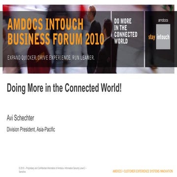 Amdocs APAC Division President Avi schechter