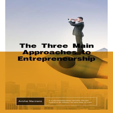 The Three Main Approaches to Entrepreneurship