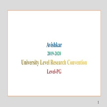 Avishkar university level | PPTX