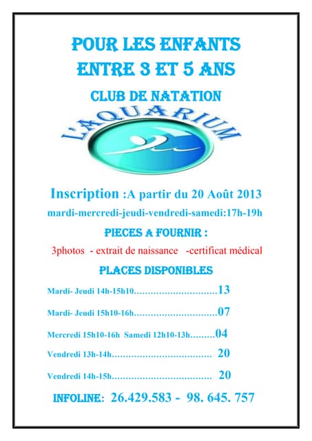 Avis inscription 2013  2014