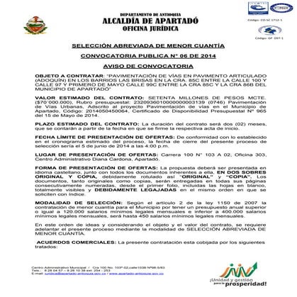 Aviso convocatoria