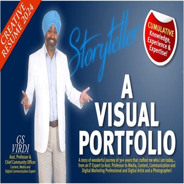 A Visual Professional Portfolio - Creative Resume 2024 (GS Virdi)