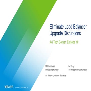 How to Eliminate Load Balancer Upgrade Disruptions