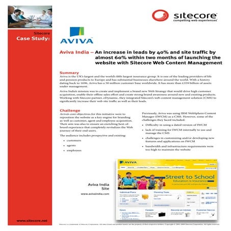 Aviva case study sitecore