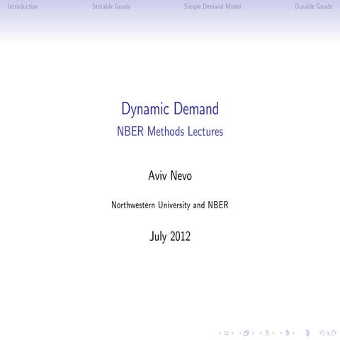 Dynamic Demand