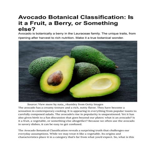 Avocado Botanical Classification_ Is it a Fruit, a Berry, or Something else.pdf