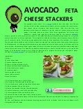 Avocado feta cheese stackers