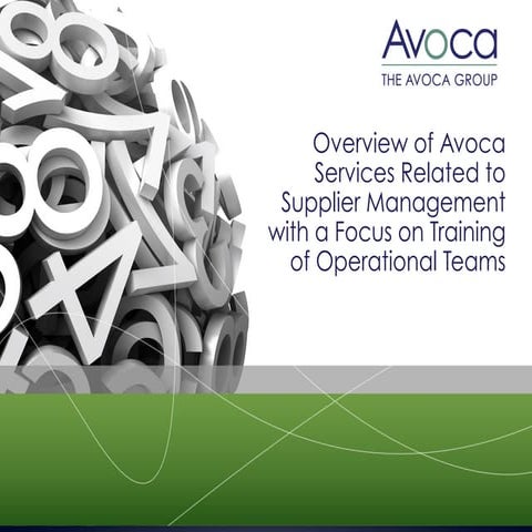 Avoca's Training to Support Pharma