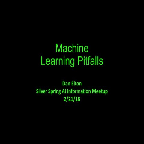 Avoiding Machine Learning Pitfalls 2-10-18