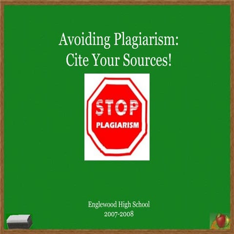Avoiding Plagiarism