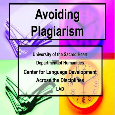 Avoiding Plagiarism