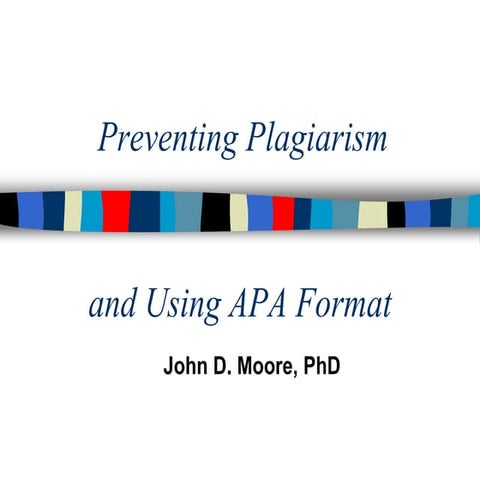 Avoiding plagiarism