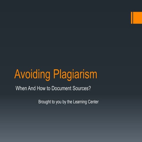 Avoiding Plagiarism APA Case Studies BIOL 103 HACC