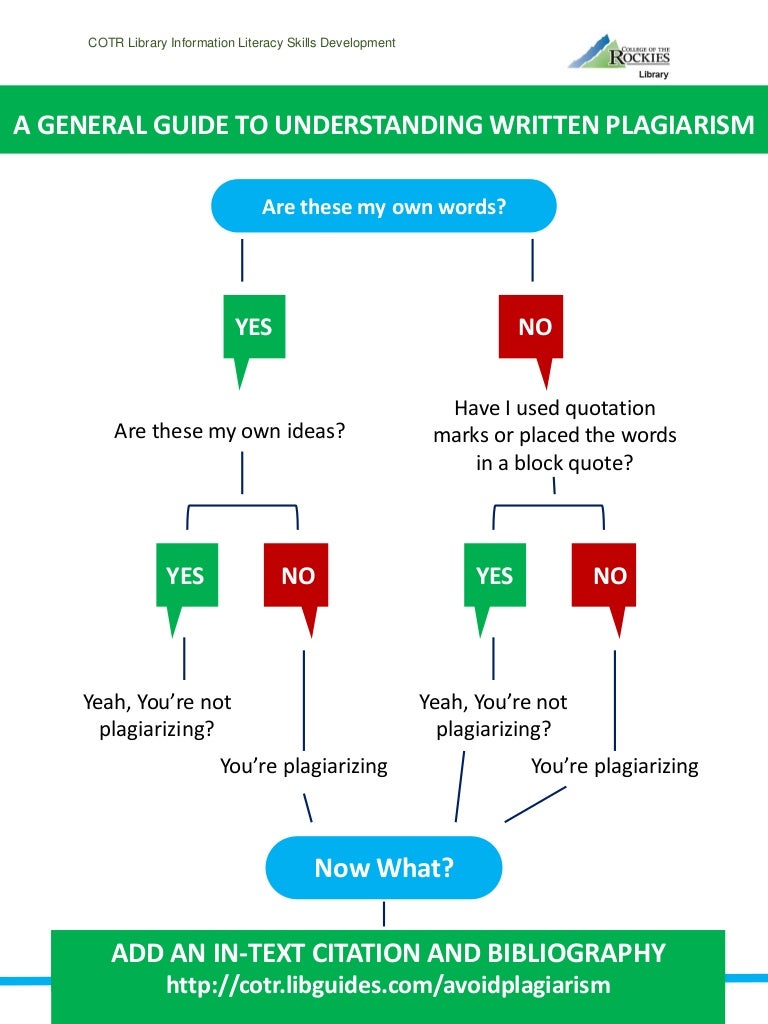 Avoiding Plagiarism Flow Chart