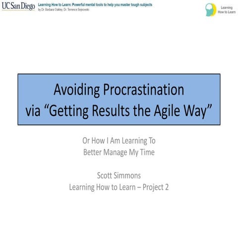 Avoiding procrastination