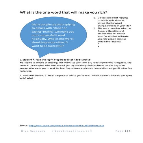 Avoiding saying 'no'