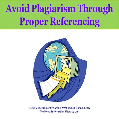 Avoid plagiarism may 2011