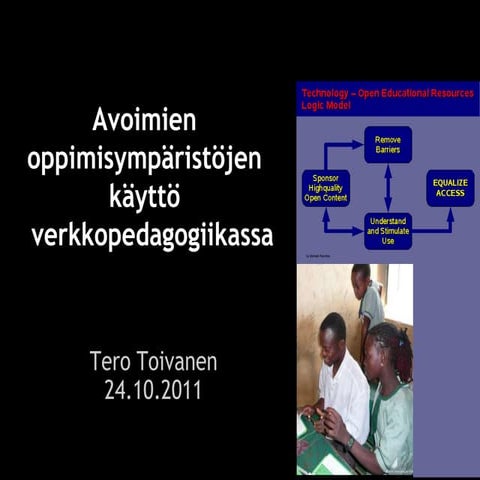 Avoimien oppimisympäristöjen käyttö verkkopedagogiikassa