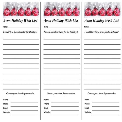 avon-holiday-wish-list-3-per-page-ppt