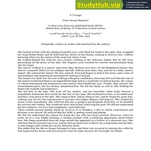 A Voyage A Short Story