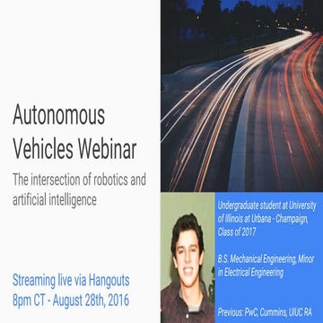 Autonomous Vehicles: the Intersection of Robotics and Artificial Intelligence