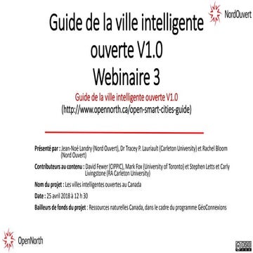 Guide de la ville intelligente ouverte V1.0
