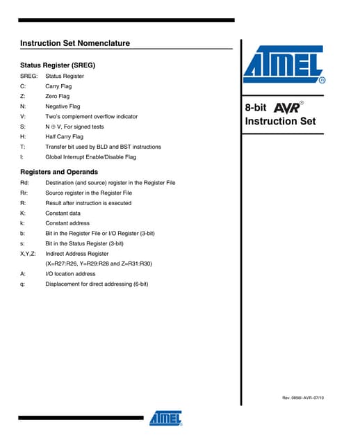 Avr instruction set